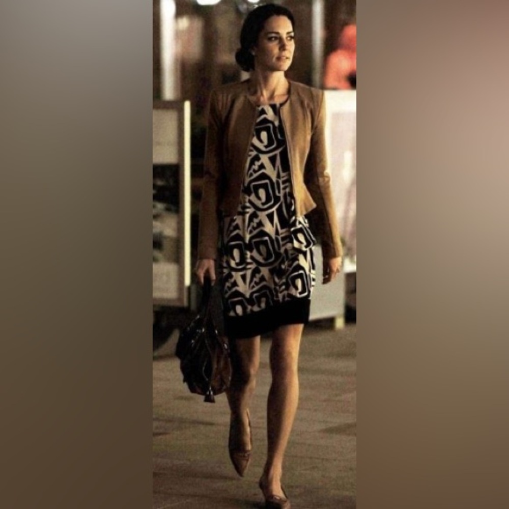 Diane von Furstenberg Samuella Dress ASO Kate Middleton, Silk Sheath, Size M DvF - Picture 2 of 15